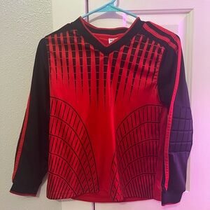 Just 4 Kicks Red and black YM Goalie Jersey